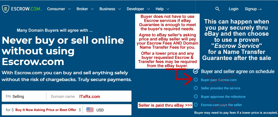 Optional Escrow Service